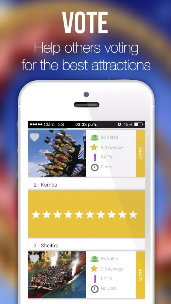 Capturas de pantalla de Park Rank Orlando ( Disney World - Universal Studios - Sea World - Busch Gardens - Legoland Theme Park)
