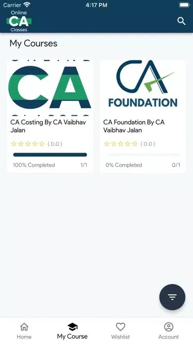 Captures d'écran de Online CA Classes Test Series