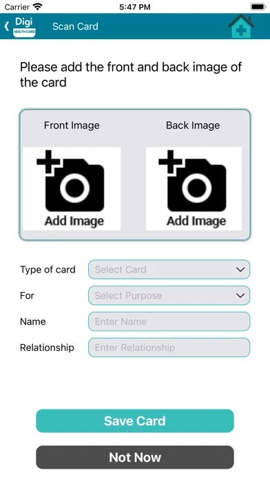 Zrzuty ekranu DigiHealthCard