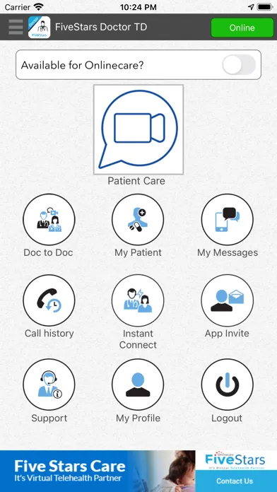 OnlineCare FiveStars Doc Screenshots