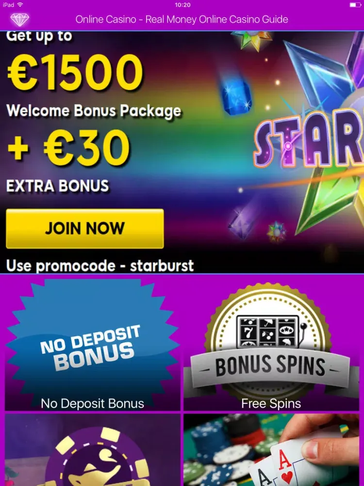 Capturas de pantalla de Online Casino - Real Money Online Casino Guide iPad 