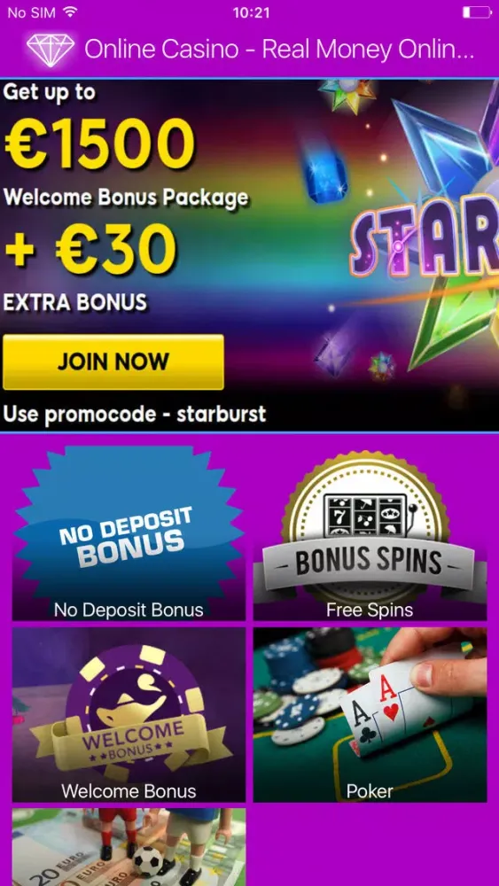 Capturas de pantalla de Online Casino - Real Money Online Casino Guide