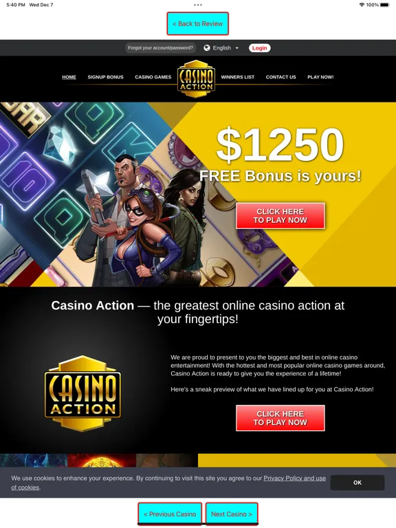 OCF - Online Casinos Finder iPad 應用截圖