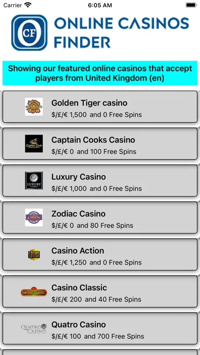 OCF - Online Casinos Finder應用截圖