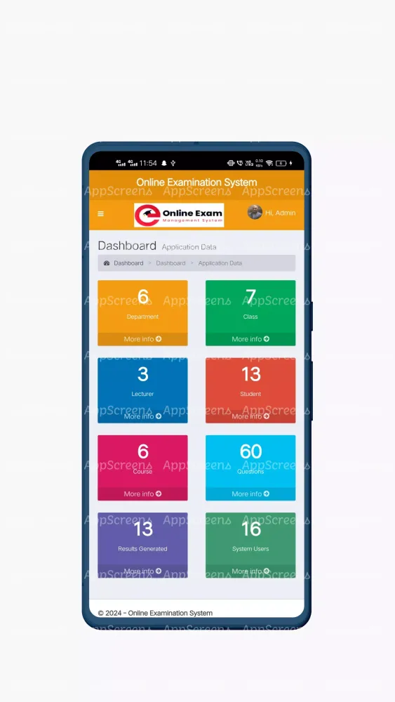 Online Examination Software Screenshots