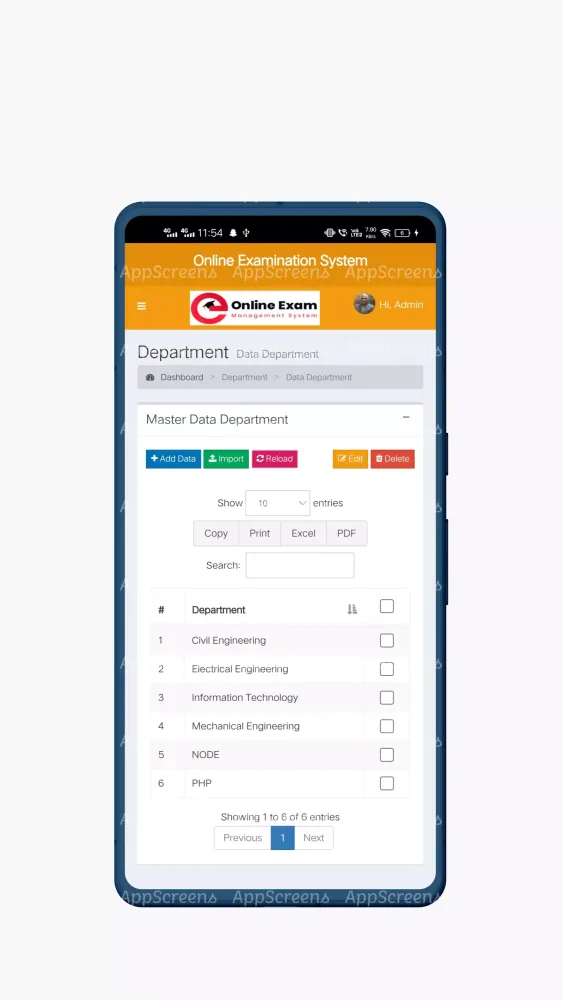 Online Examination Software Screenshots
