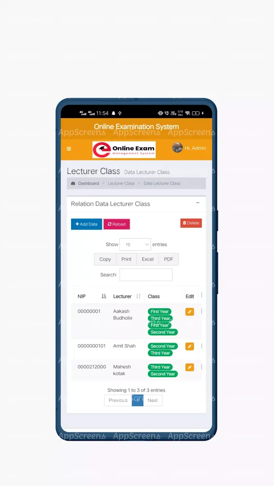 Online Examination Software Screenshots