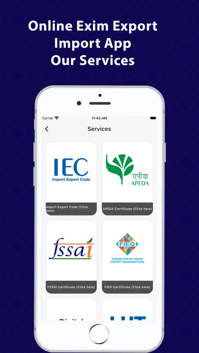 Zrzuty ekranu Online Exim Export Import App