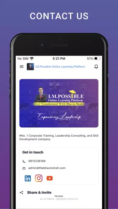 Zrzuty ekranu I.M.POSSIBLE Online Learning