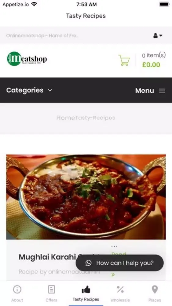 Online Meat Shop Ekran Görüntüleri