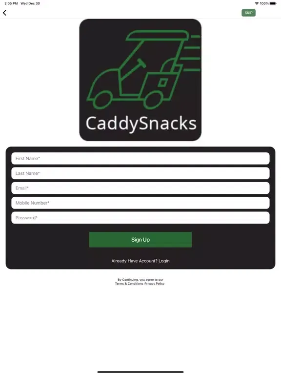 CaddySnacks iPad  स्क्रीनशॉट