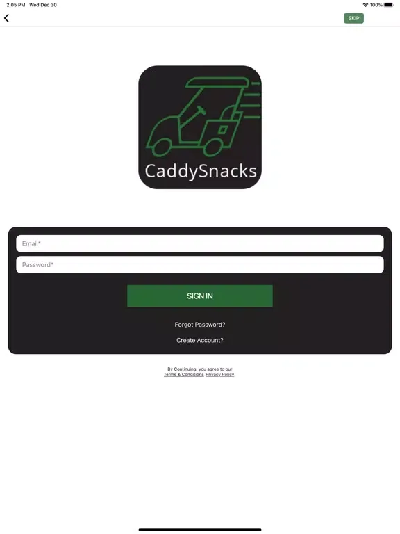 CaddySnacks iPad  स्क्रीनशॉट