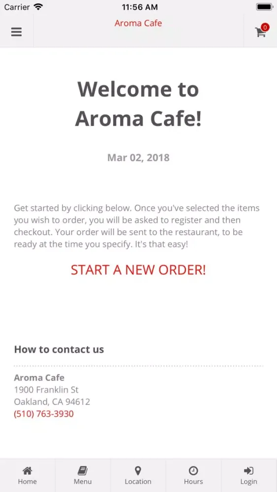 Captures d'écran de Aroma Cafe Oakland