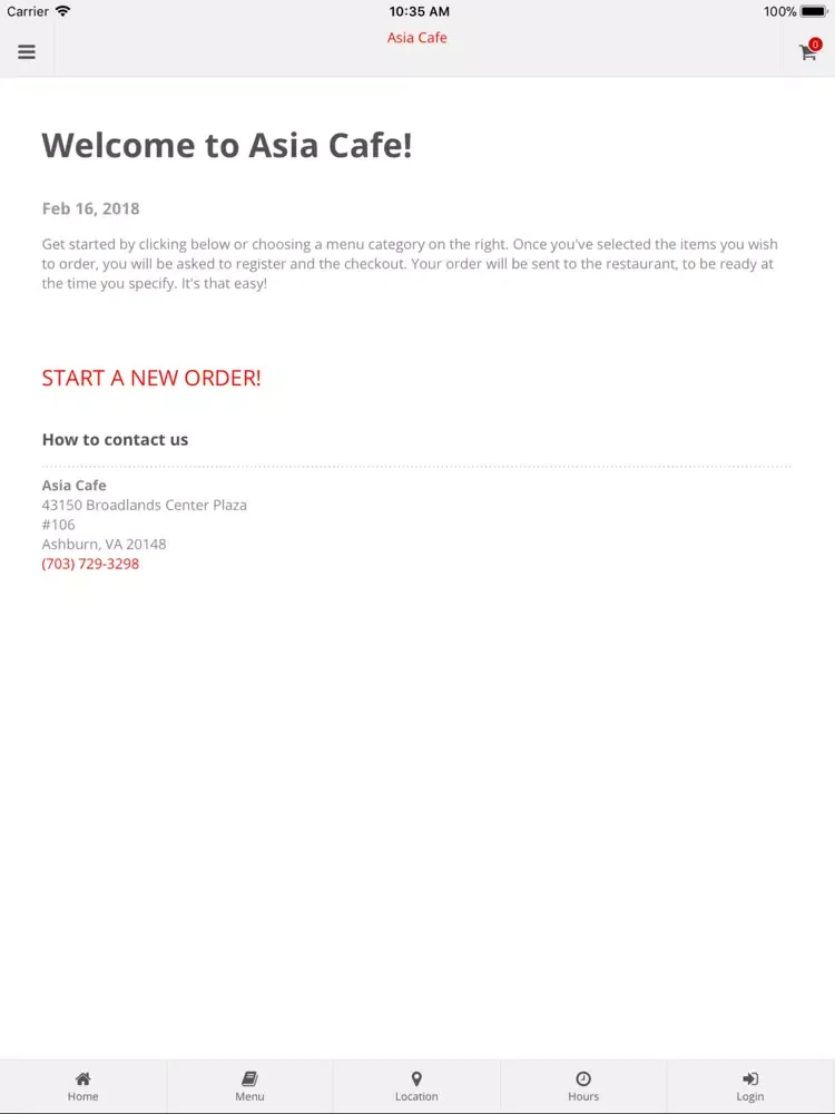 Zrzuty ekranu Asia Cafe App Ordering iPad 