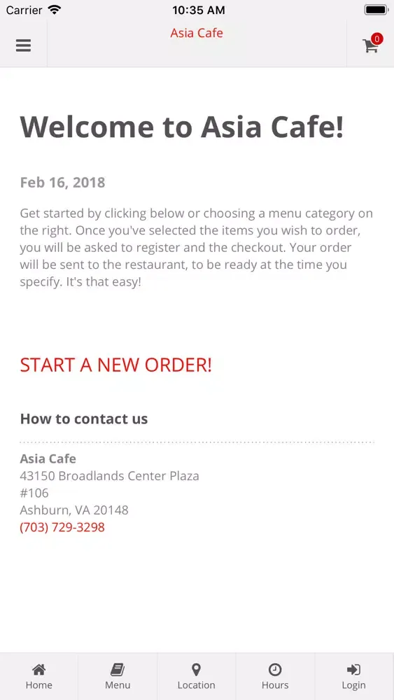 Zrzuty ekranu Asia Cafe App Ordering