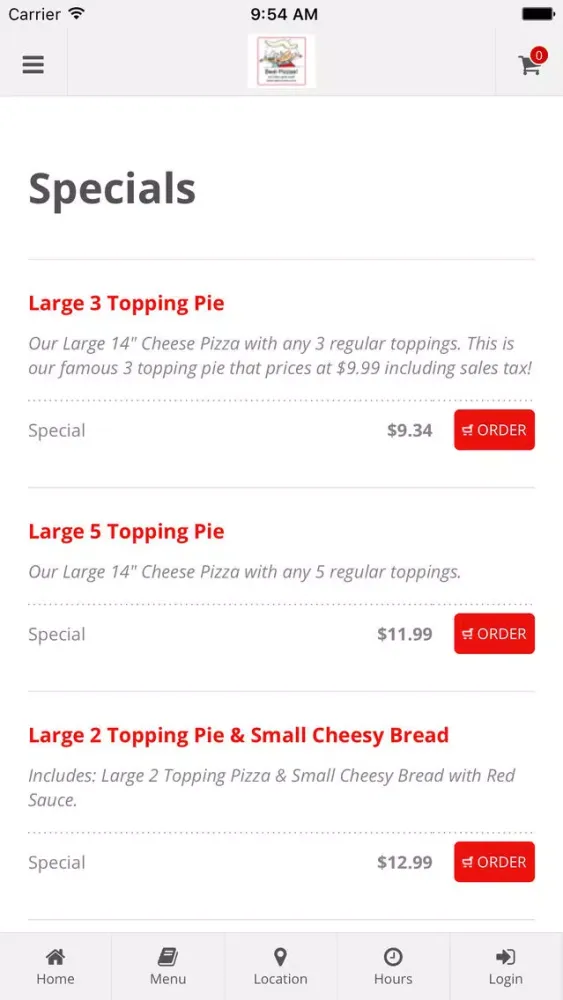 Capturas de tela do Best Pizzas! Online Ordering