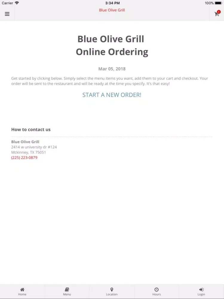 Captures d'écran de Blue Olive Grill App Orders iPad 