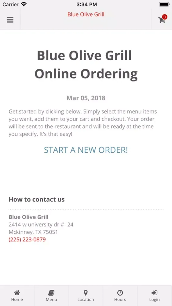 Captures d'écran de Blue Olive Grill App Orders