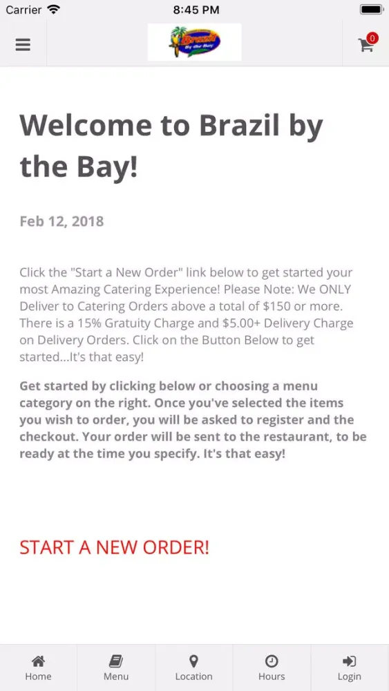 Brazil by the Bay App Orders Ekran Görüntüleri