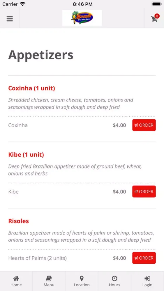 Brazil by the Bay App Orders Ekran Görüntüleri