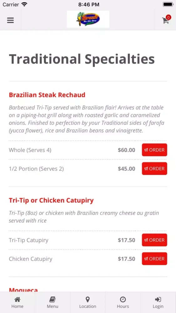 Brazil by the Bay App Orders Ekran Görüntüleri