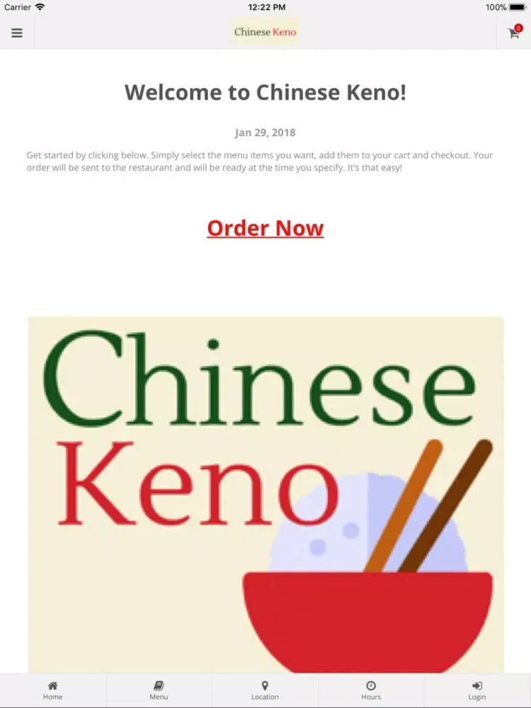 Captures d'écran de Chinese Keno Online Ordering iPad 