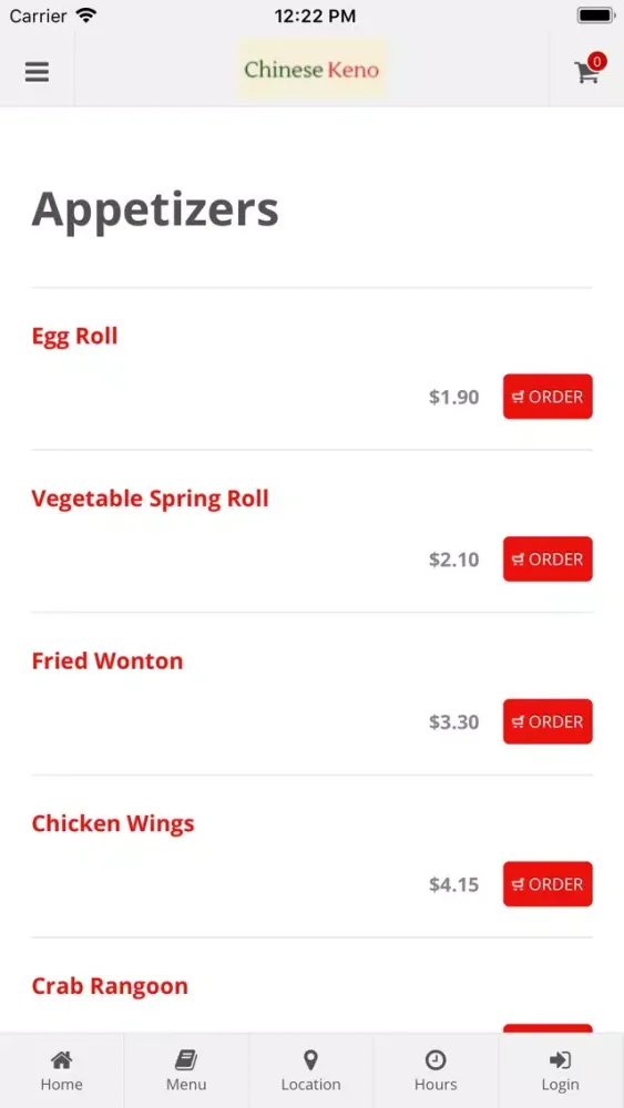 Captures d'écran de Chinese Keno Online Ordering