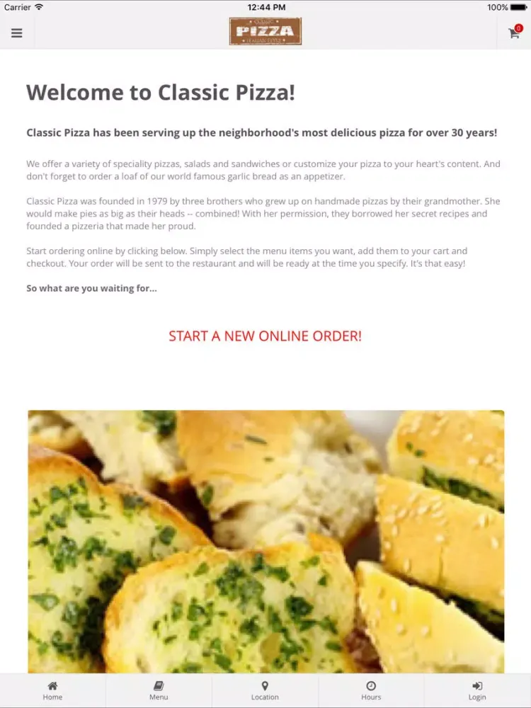 Captures d'écran de Classic Pizza Online Ordering iPad 