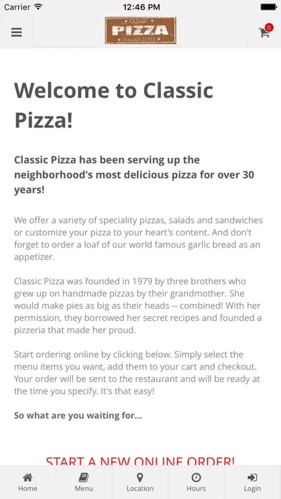 Captures d'écran de Classic Pizza Online Ordering