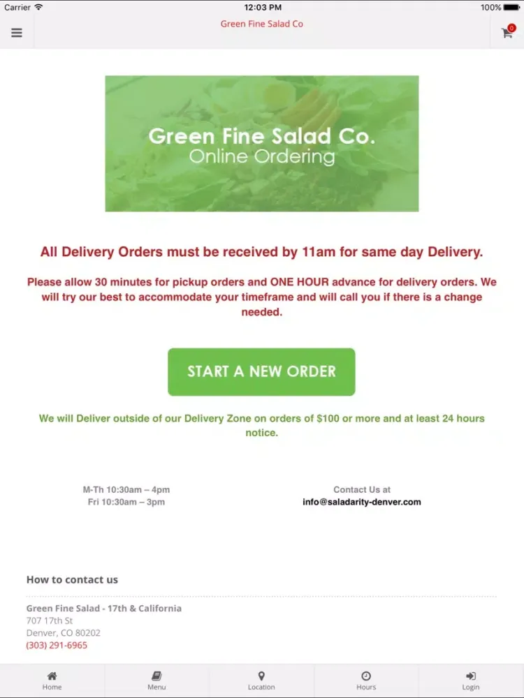 Green Fine Salad App Ordering iPad  Ekran Görüntüleri