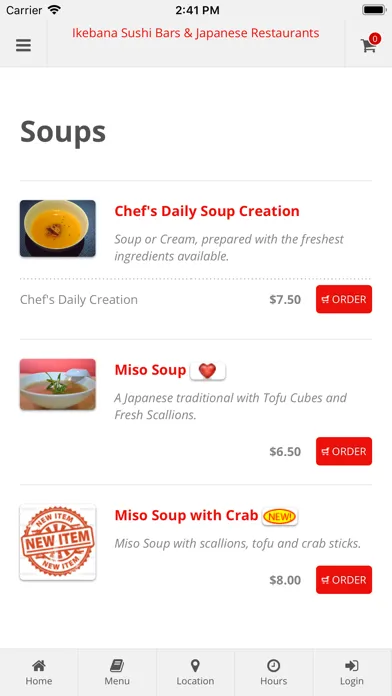 Ikebana Sushi Online Ordering Ekran Görüntüleri