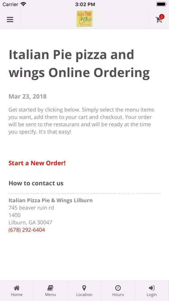 Capturas de pantalla de Italian Pie pizza and wings