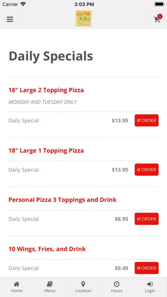 Capturas de pantalla de Italian Pie pizza and wings
