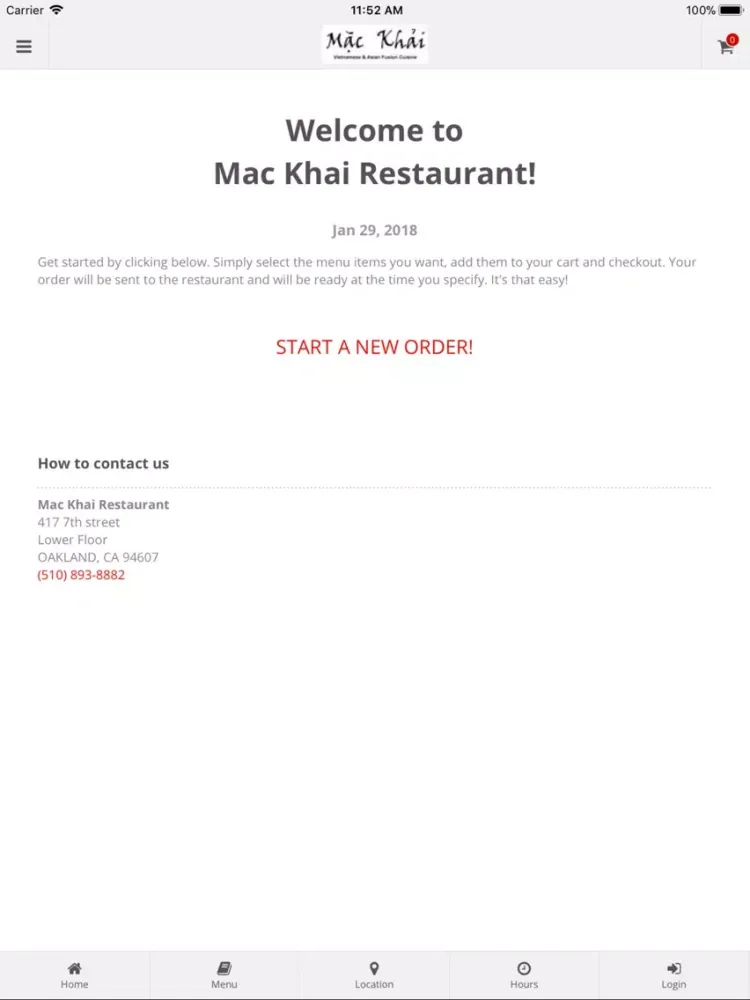 ภาพหน้าจอของ Mac Khai Restaurant iPad 