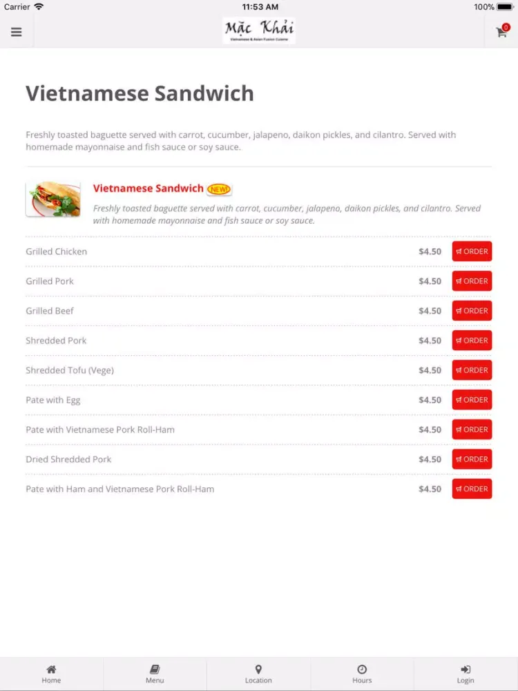 ภาพหน้าจอของ Mac Khai Restaurant iPad 
