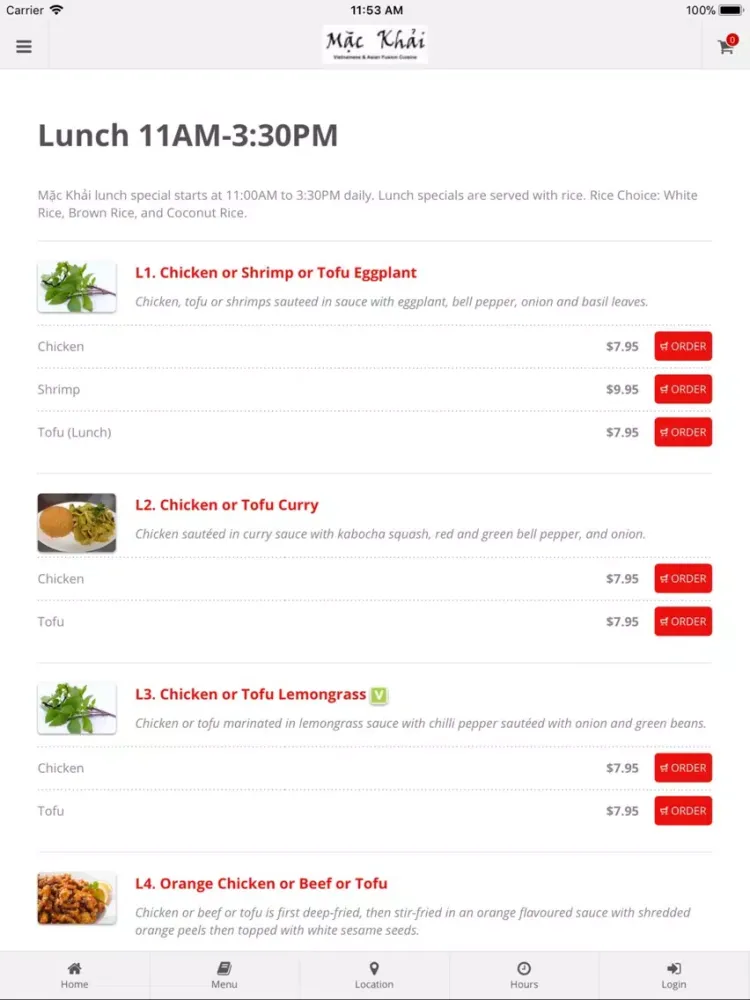 ภาพหน้าจอของ Mac Khai Restaurant iPad 