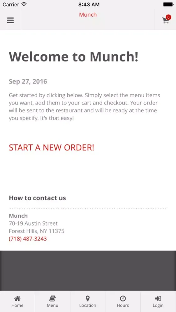 ภาพหน้าจอของ Munch Online Ordering
