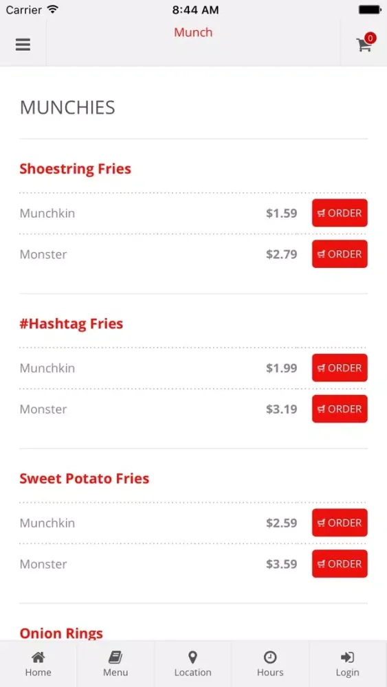 ภาพหน้าจอของ Munch Online Ordering