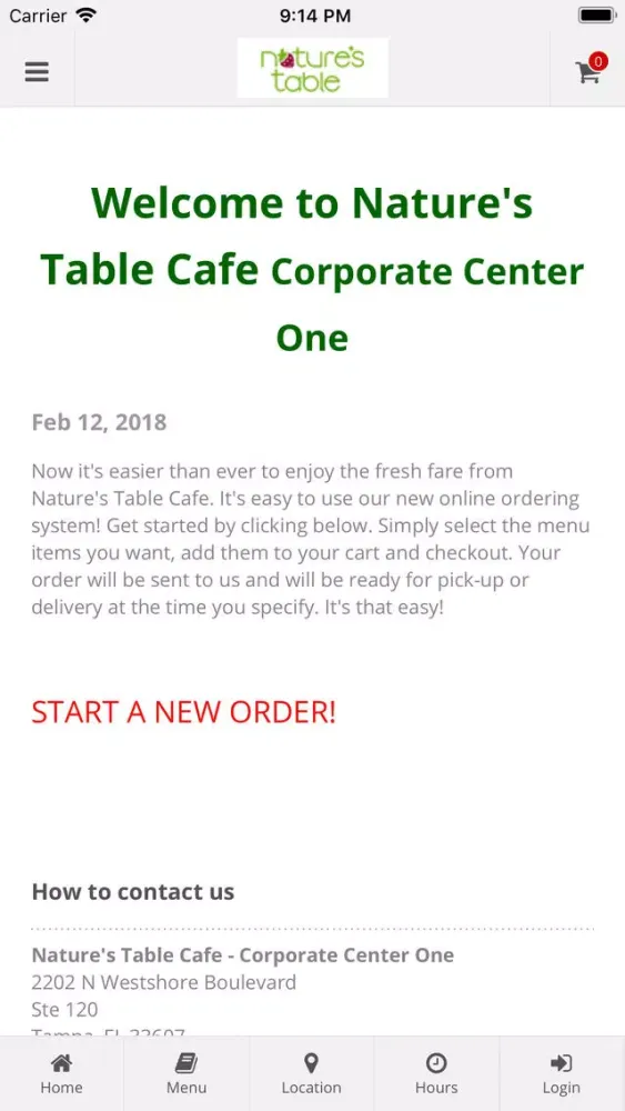 Nature's Table Corp Center One 스크린샷
