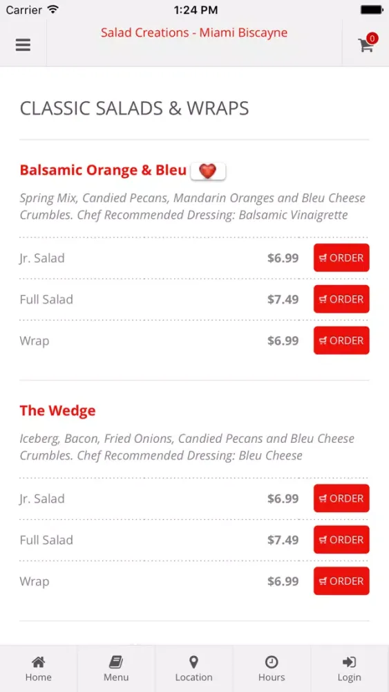 Salad Creations Online Ordering স্ক্রিনশট