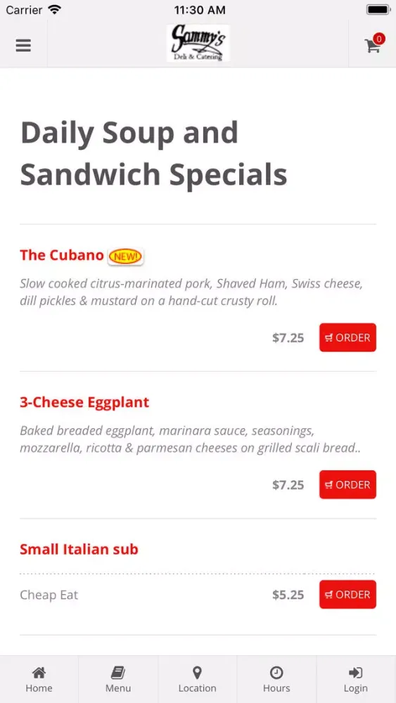 Captures d'écran de Sammy's Deli & Catering