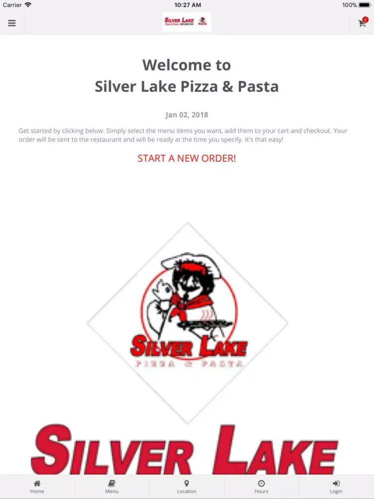 Ảnh chụp màn hình của Silver Lake Pizza and Pasta iPad 