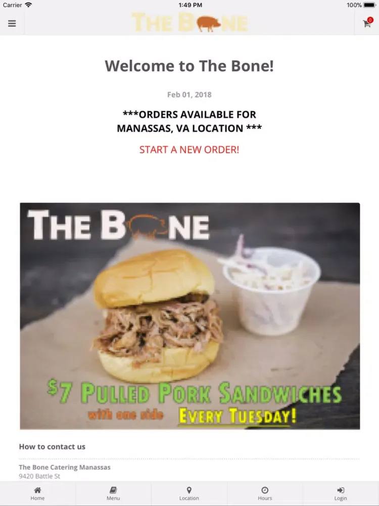 Screenshot di The Bone BBQ Manassas iPad 