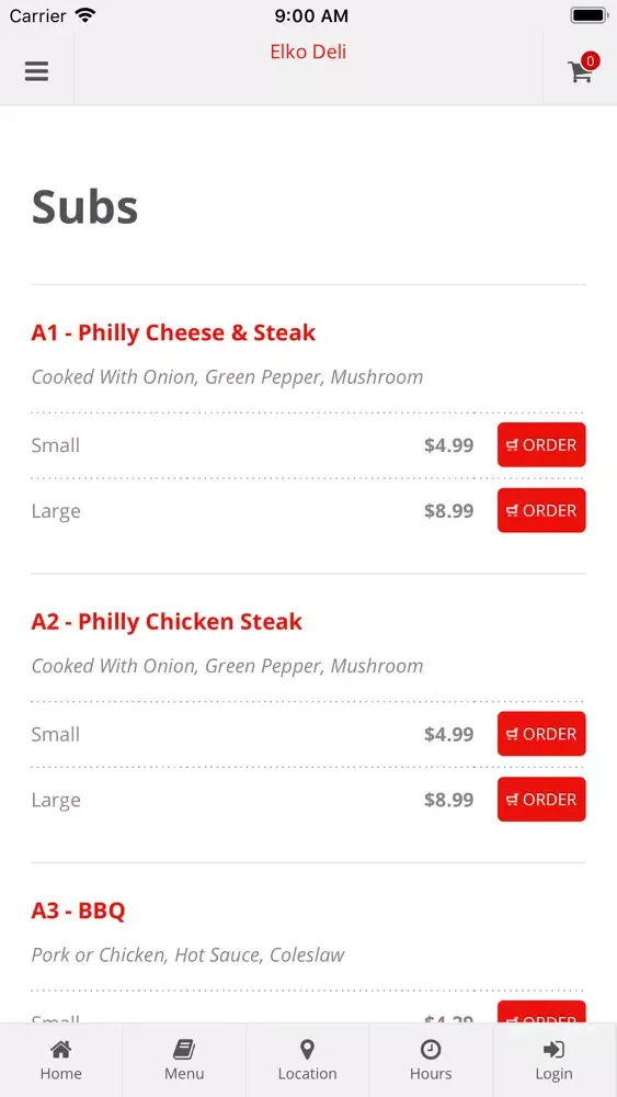 Elko Deli Online Ordering سکرین شاٹس
