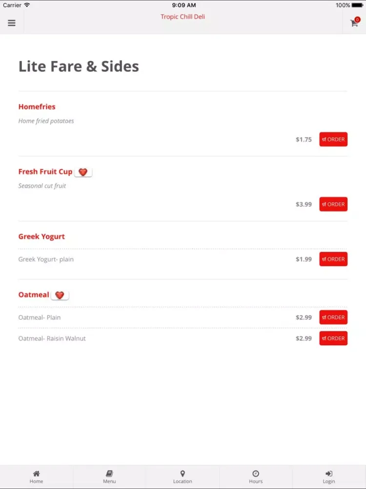 Скриншоты Tropic Chill Deli App Orders iPad 