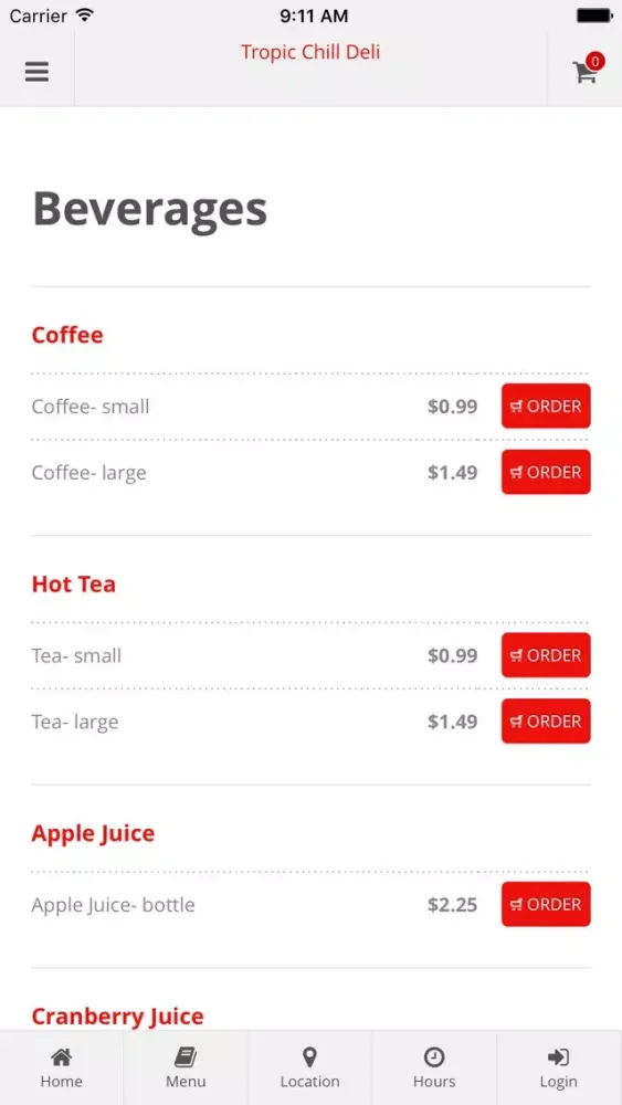 Скриншоты Tropic Chill Deli App Orders