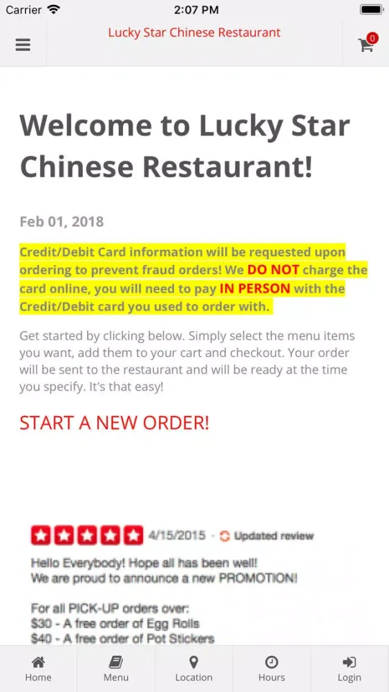 Lucky Star Chinese Restaurant Screenshots