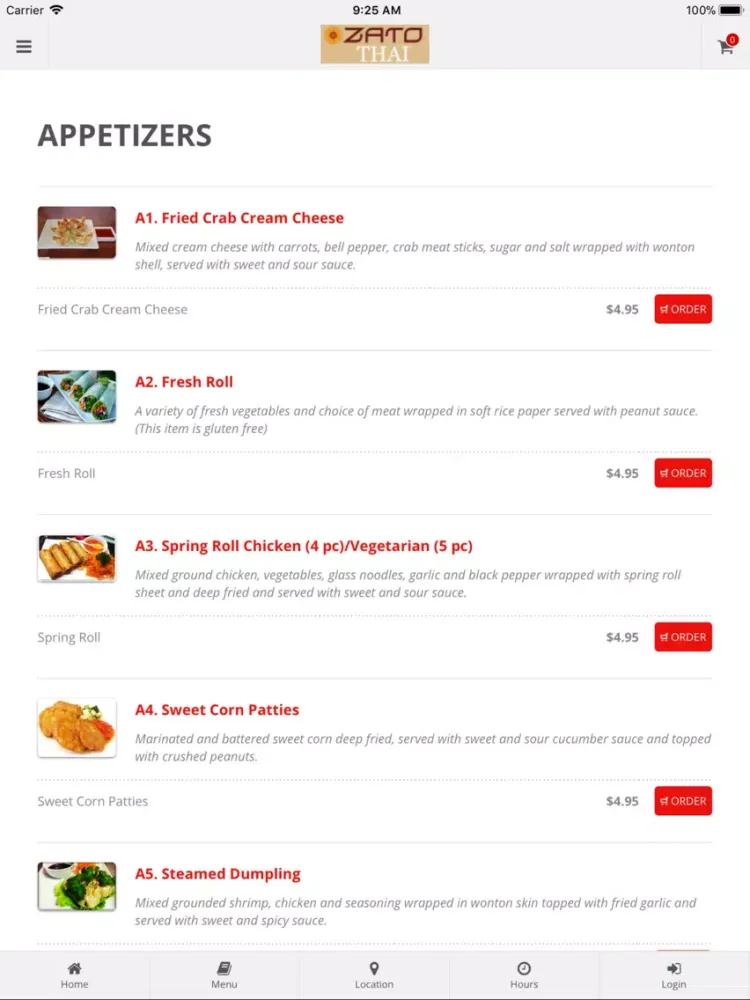 Zato Thai Restaurant iPad Screenshots