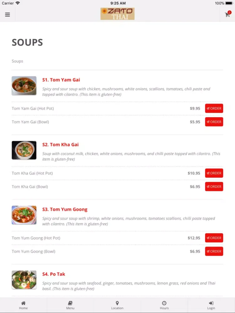 Zato Thai Restaurant iPad Screenshots