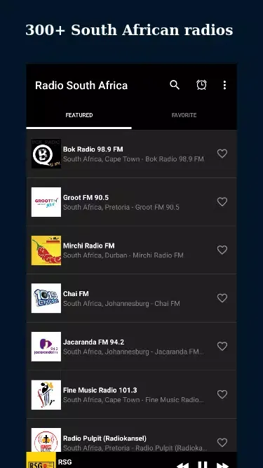 Radio South Africa: FM Radio Screenshots